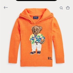 Boys 4T polo bear sweater like new worn once